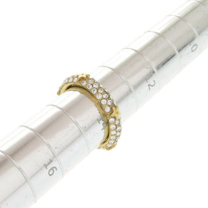 美品 クリスチャンディオール スターモチーフ メタル ストーン 14号 ゴールド リング 指輪 1588【中古】Christian Dior