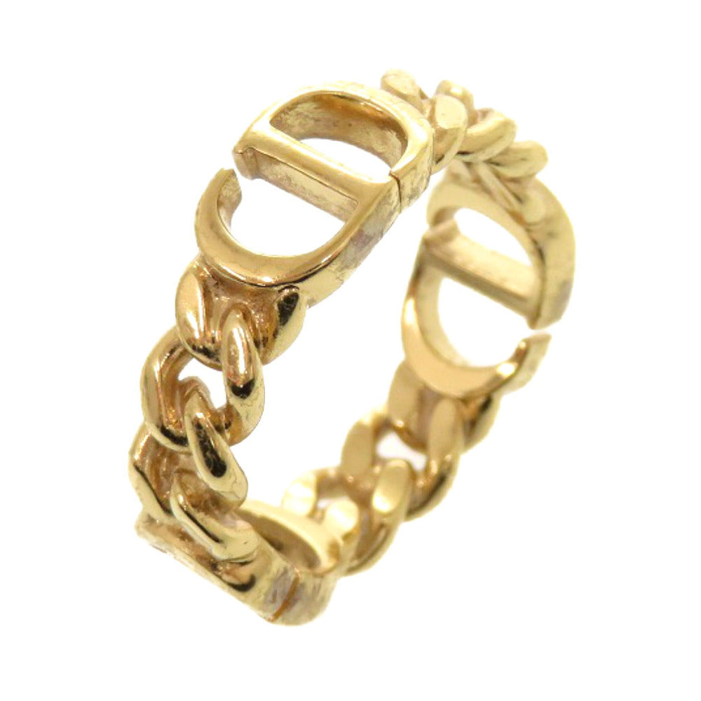 クリスチャンディオール Petit CD プチ CD CDシグネチャー メタル サイズ14号 ゴールド リング 指輪 1589【中古】Christian Dior