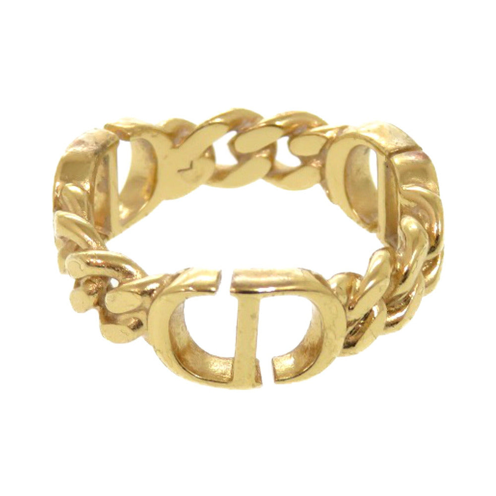 クリスチャンディオール Petit CD プチ CD CDシグネチャー メタル サイズ14号 ゴールド リング 指輪 1589【中古】Christian Dior