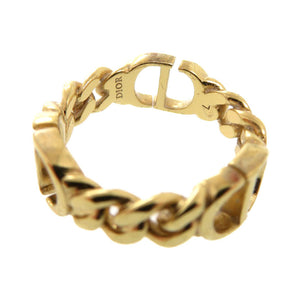 クリスチャンディオール Petit CD プチ CD CDシグネチャー メタル サイズ14号 ゴールド リング 指輪 1589【中古】Christian Dior