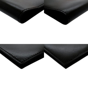 美品 エルメス ヴィンテージ ソミュールディアンヌ カデナモチーフ ボックスカーフ ブラック ゴールド金具 パスケース 札入れ 長財布 二つ折り財布 黒 1622【中古】HERMES