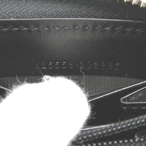 新品同様 グッチ 625558 ダブルG GGエンボス ブラック 黒 ラウンドファスナー長財布 財布 1632【中古】GUCCI