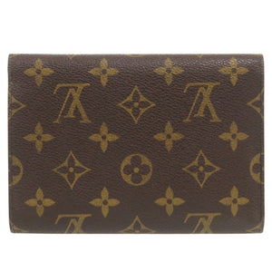 ベタ無し 美品 ルイ ヴィトン ポルトトレゾール エテュイ パピエ モノグラム M61202 ブラウン 三つ折り財布 LV 1637【中古】LOUIS VUITTON