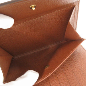 ベタ無し 美品 ルイ ヴィトン ポルトトレゾール エテュイ パピエ モノグラム M61202 ブラウン 三つ折り財布 LV 1637【中古】LOUIS VUITTON