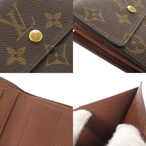 ベタなし ルイ ヴィトン ポルトモネ ビエ カルトクレディ モノグラム M61652 ブラウン 三つ折り財布 LV 1649【中古】LOUIS VUITTON