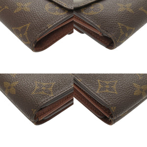ベタなし ルイ ヴィトン ポルトモネ ビエ カルトクレディ モノグラム M61652 ブラウン 三つ折り財布 LV 1649【中古】LOUIS VUITTON