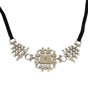 美品 イヴ・サンローラン メタル/ストーン シルバー ヴィンテージ ネックレス チョーカー 1662【中古】YVES SAINT LAURENT