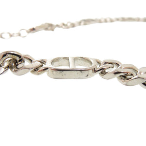 美品 ディオール CD Icon チェーンリンク N1574HOMMT 真鍮 シルバー ネックレス 1664【中古】Dior メンズ