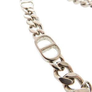 美品 ディオール CD Icon チェーンリンク N1574HOMMT 真鍮 シルバー ネックレス 1664【中古】Dior メンズ
