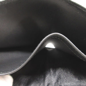 新品同様 ロエベ アナグラム レザー ネイビー 紺 2つ折り札入れ 財布 1675【中古】LOEWE