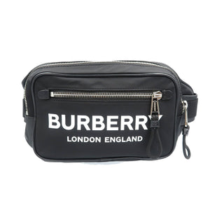 未使用 バーバリー 8021089 ナイロン シルバー金具 ブラック ボディバッグ ウエストバッグ 1678【中古】BURBERRY