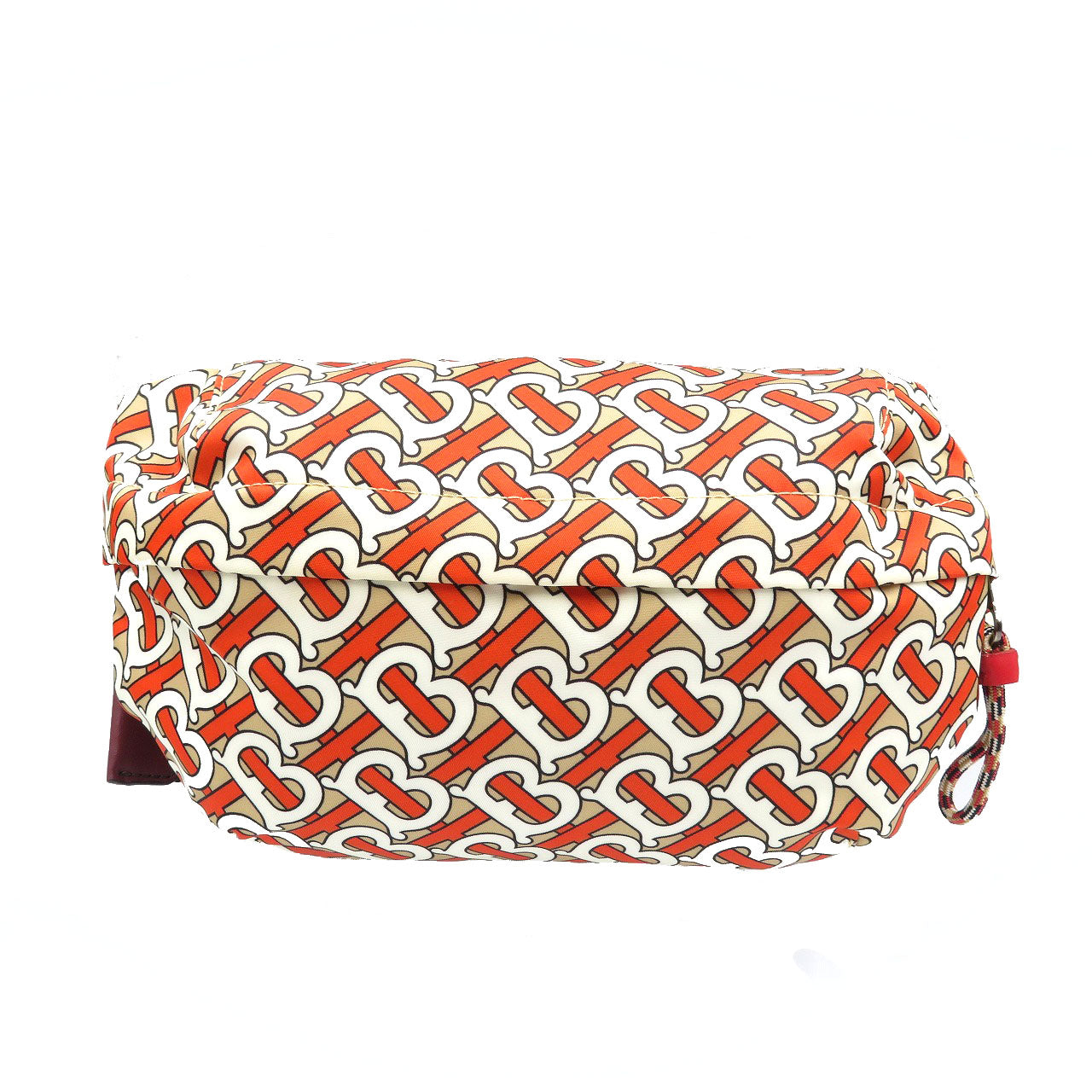 新品同様 バーバリー TBモノグラム 8010744 ナイロン レザー シルバー金具 オレンジ ベージュ ボディバッグ ウエストバッグ1679【中古】BURBERRY