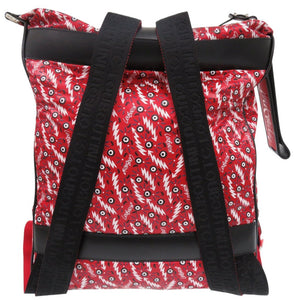 美品 クリスチャンルブタン ホップエヌジップ HOP’N ZIP グラフィックプリント バックパック リュック デイパック カーフ レッド 1681【中古】Christian Louboutin