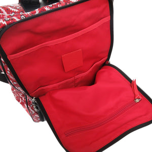 美品 クリスチャンルブタン ホップエヌジップ HOP’N ZIP グラフィックプリント バックパック リュック デイパック カーフ レッド 1681【中古】Christian Louboutin