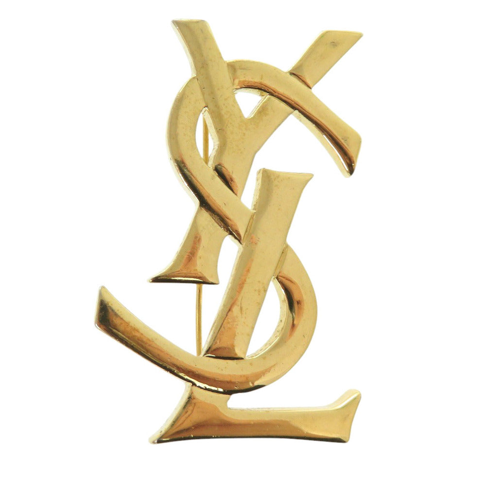 イヴ サンローラン ヴィンテージブローチ メタル ゴールド 1709【中古】YVES SAINT LAURENT