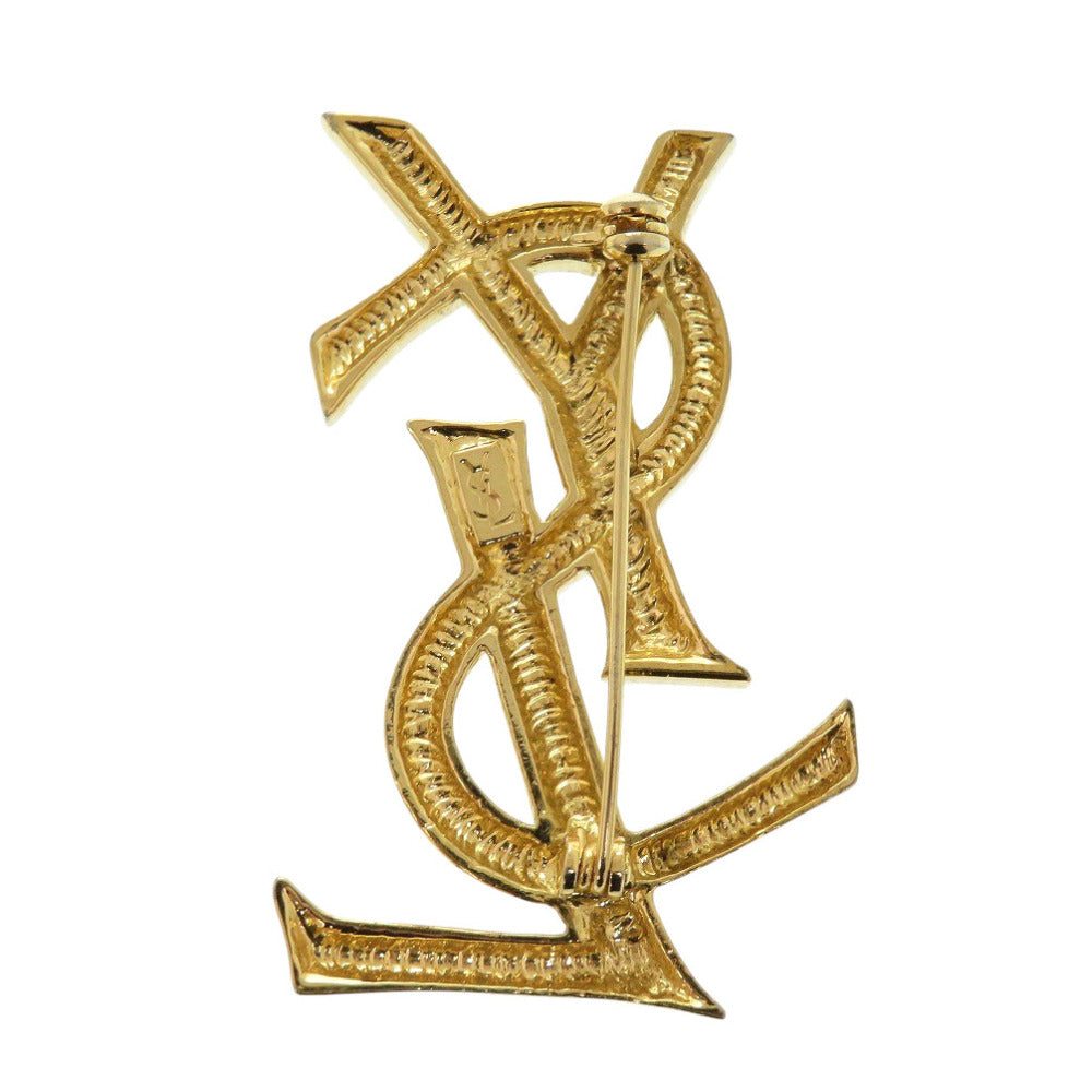 イヴ サンローラン ヴィンテージブローチ メタル ゴールド 1709【中古】YVES SAINT LAURENT