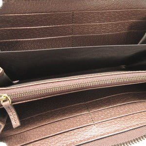 未使用 グッチ ダイアナ 658634 バンブー GGスプリーム レザー ベージュ ブラウン 茶 ラウンドファスナー長財布 財布 1712【中古】GUCCI