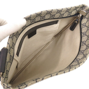 美品 グッチ 201446 GGスプリーム ネイビー ショルダーバッグ 1720【中古】GUCCI