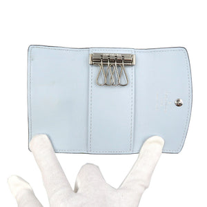 美品 ルイ ヴィトン ミュルティクレ4 モノグラム マヒナ ブルー M81706 4連キーケース 1721 【中古】 LOUIS VUITTON
