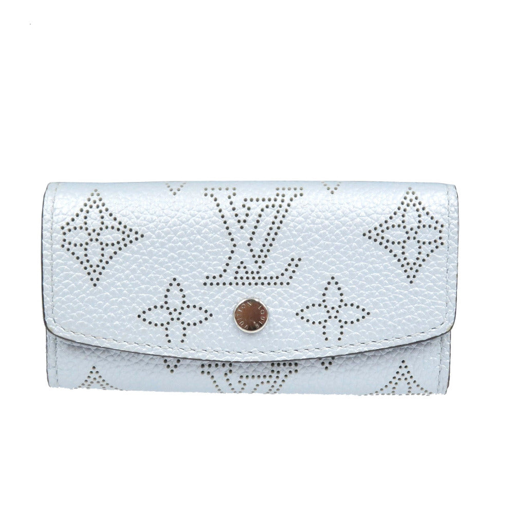 美品 ルイ ヴィトン ミュルティクレ4 モノグラム マヒナ ブルー M81706 4連キーケース 1721 【中古】 LOUIS VUITTON