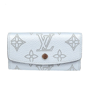 美品 ルイ ヴィトン ミュルティクレ4 モノグラム マヒナ ブルー M81706 4連キーケース 1721 【中古】 LOUIS VUITTON
