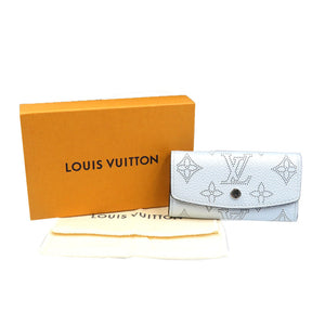 美品 ルイ ヴィトン ミュルティクレ4 モノグラム マヒナ ブルー M81706 4連キーケース 1721 【中古】 LOUIS VUITTON