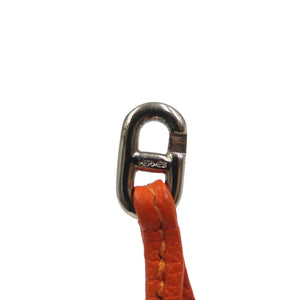 美品 エルメス ヴェスパ ポーチ シェーブル オレンジ シルバー金具 □G刻印 ポーチ 1729 【中古】 HERMES
