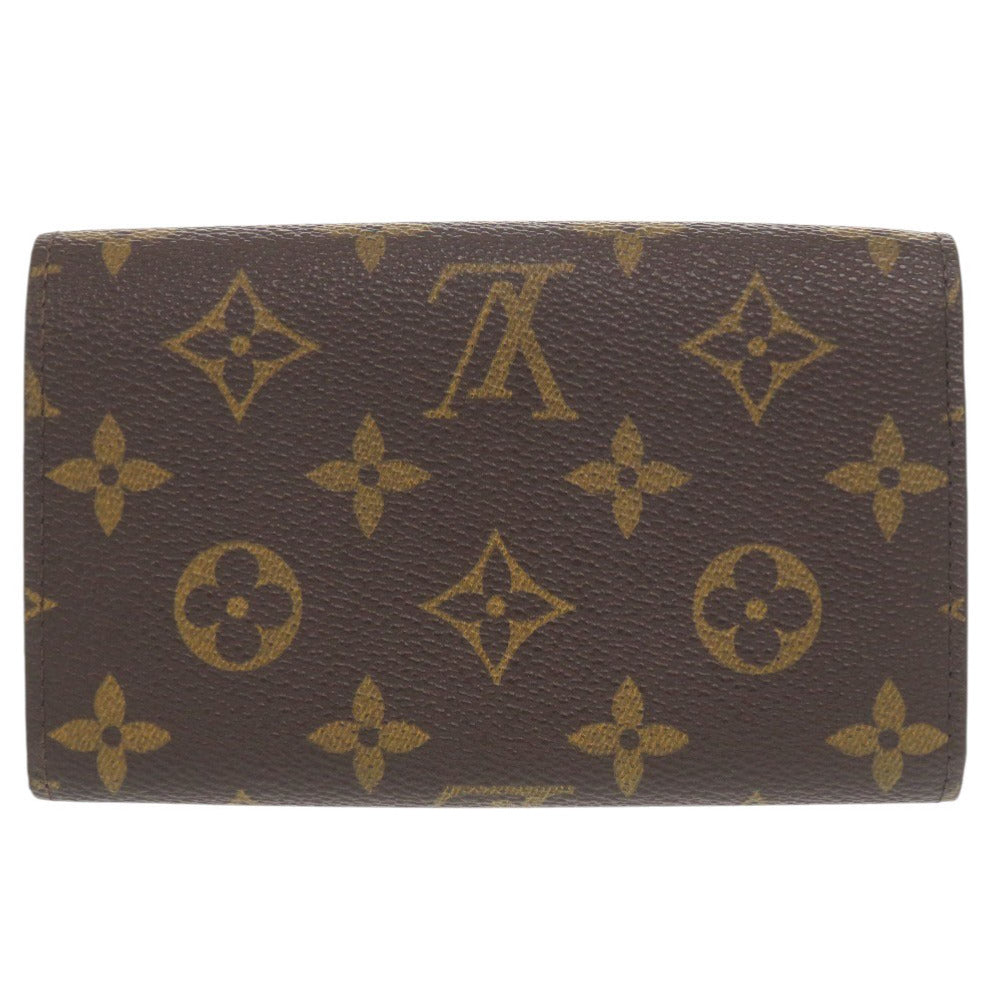 ベタなし 美品 ルイ ヴィトン ポルトモネ ビエ トレゾール モノグラム M61730 ブラウン 二つ折り財布 LV 1732【中古】LOUIS VUITTON