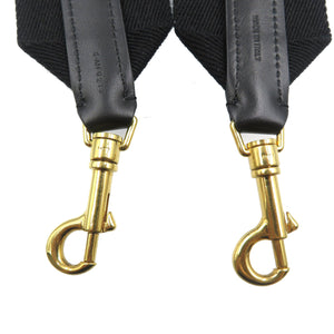 新品同様 セリーヌ ロゴ キャンバス レザー ブラック ベージュ ショルダーストラップ 1734【中古】CELINE