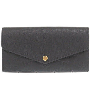 美品 ルイ ヴィトン ポルトフォイユ サラ モノグラムアンプラント ブラック M61182 ICチップ 長財布 LV 1742【中古】LOUIS VUITTON
