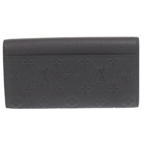 美品 ルイ ヴィトン ポルトフォイユ サラ モノグラムアンプラント ブラック M61182 ICチップ 長財布 LV 1742【中古】LOUIS VUITTON