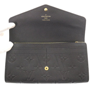 美品 ルイ ヴィトン ポルトフォイユ サラ モノグラムアンプラント ブラック M61182 ICチップ 長財布 LV 1742【中古】LOUIS VUITTON