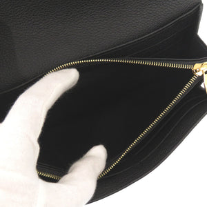 美品 ルイ ヴィトン ポルトフォイユ サラ モノグラムアンプラント ブラック M61182 ICチップ 長財布 LV 1742【中古】LOUIS VUITTON