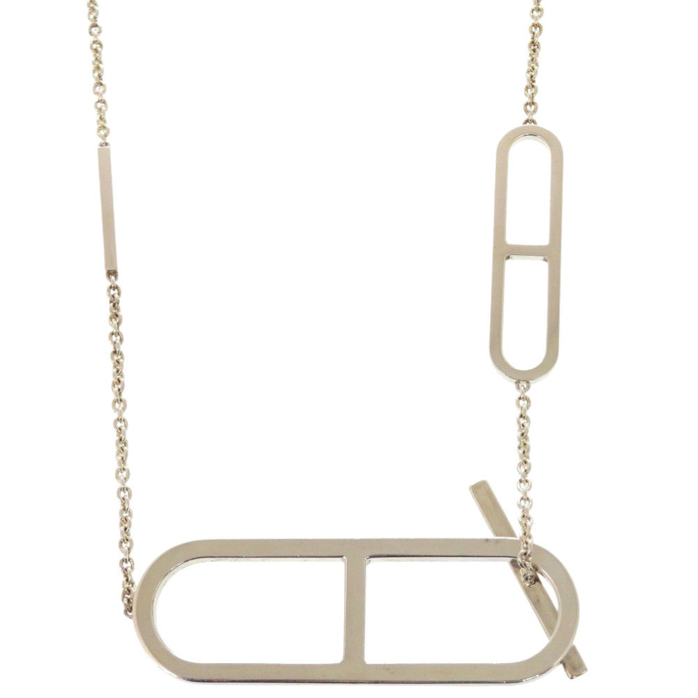 美品 エルメス エヴァー シェーヌ ダンクル ロング シルバー925 シルバー ネックレス 1760【中古】HERMES