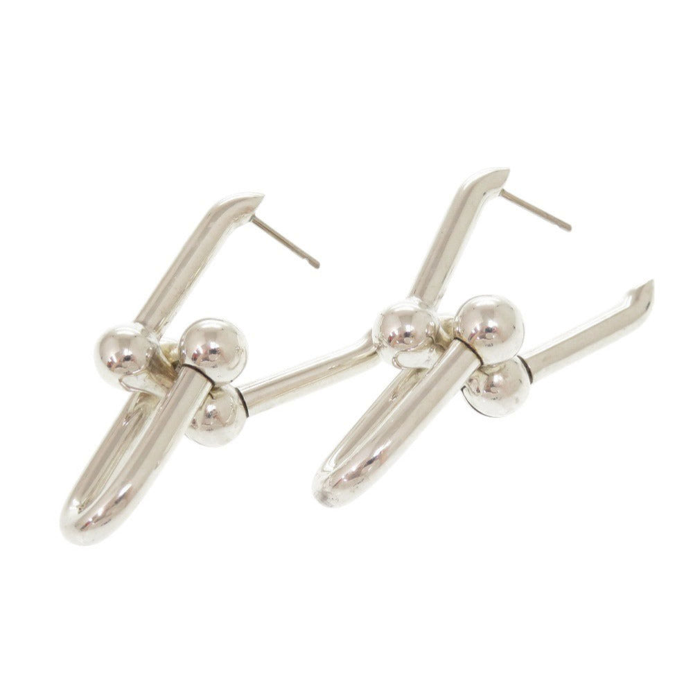 美品 ティファニー ハードウェア エクストララージ リンク シルバー925 ピアス 1763【中古】TIFFANY&Co.