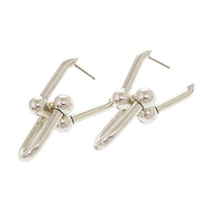 美品 ティファニー ハードウェア エクストララージ リンク シルバー925 ピアス 1763【中古】TIFFANY&Co.