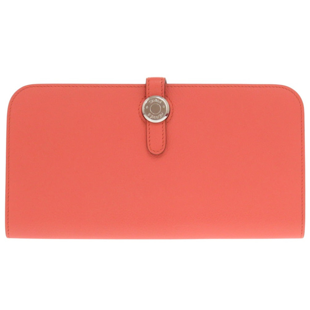 新品同様 エルメス ドゴンGM トゴ クレヴェット シルバー金具 □R刻印 長財布 1765【中古】HERMES