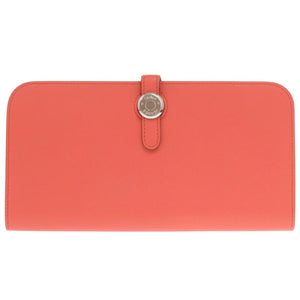 新品同様 エルメス ドゴンGM トゴ クレヴェット シルバー金具 □R刻印 長財布 1765【中古】HERMES