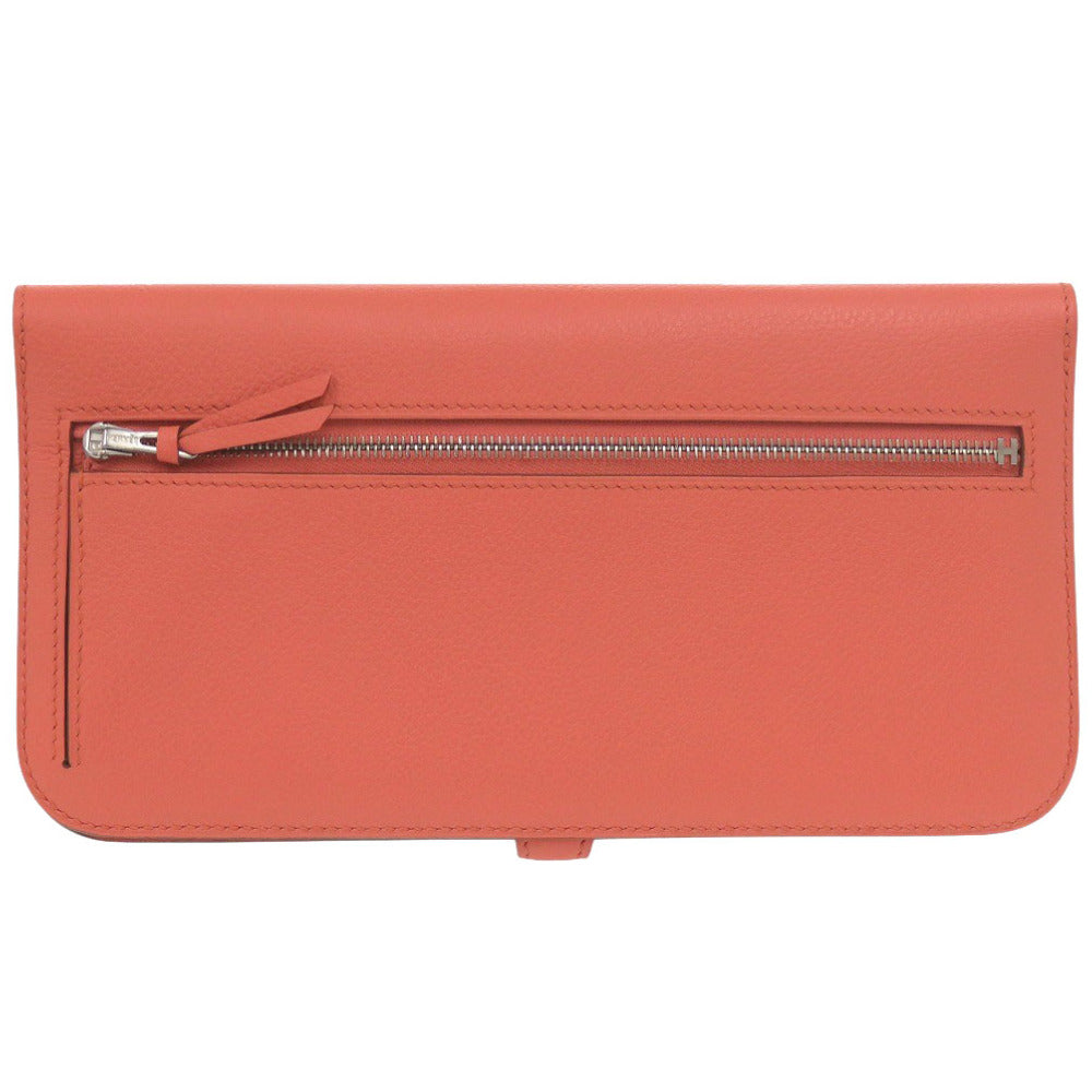 新品同様 エルメス ドゴンGM トゴ クレヴェット シルバー金具 □R刻印 長財布 1765【中古】HERMES
