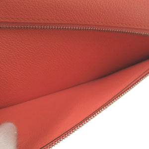 新品同様 エルメス ドゴンGM トゴ クレヴェット シルバー金具 □R刻印 長財布 1765【中古】HERMES