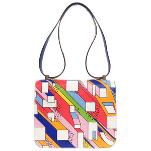 新品同様 エルメス コンスタンス 24 オン ア サマーデイ ヴォースイフト マルチカラー シルバー金具 A刻印(2017年製) ショルダーバッグ 1784 【中古】 HERMES コンスタンス24