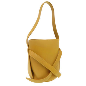 新品同様 ザ ロウ レオ ミニ スウェード イエロー ショルダーバッグ 1809【中古】THE ROW