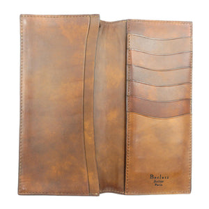 新品同様 ベルルッティ レザー ブラウン 札入れ 長財布 1831【中古】Berluti