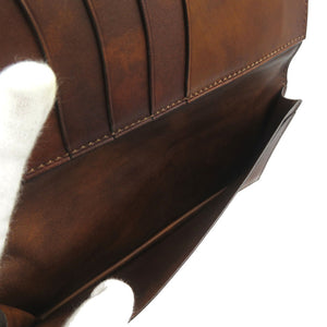 新品同様 ベルルッティ レザー ブラウン 札入れ 長財布 1831【中古】Berluti