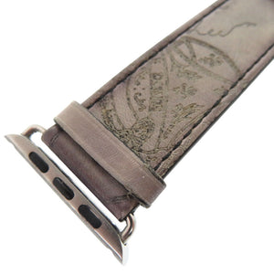 美品 ベルルッティ AppleWatch アップルウォッチ 44対応 カリグラフィ レザーベルト 替えベルト 腕時計 レザー グレー 1843【中古】BERLUTI