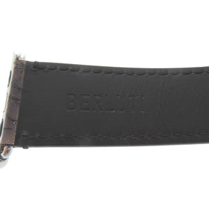 美品 ベルルッティ AppleWatch アップルウォッチ 44対応 カリグラフィ レザーベルト 替えベルト 腕時計 レザー グレー 1843【中古】BERLUTI