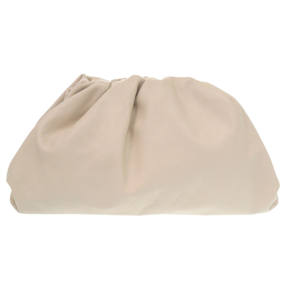美品 ボッテガヴェネタ THE POUCH ザ ポーチ B08488733Z カーフレザー ベージュ クラッチバッグ 1845【中古】BOTTEGAVENETA