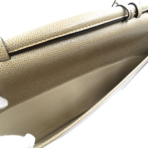 美品 ヴァレクストラ スリム ポートフォリオ レザー シルバー金具 ベージュ ビジネスバッグ ブリーフケース 1885【中古】Valextra