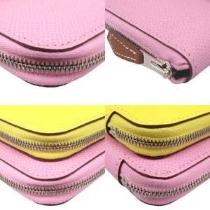 新品同様 エルメス ヌーヴォー トゥー ゴー ジップ ショルダーウォレット 長財布 B刻印 モーヴシルベストル ライム キュイーブル  長財布 ヴォーエプソン ヴォースイフト【中古】HERMES