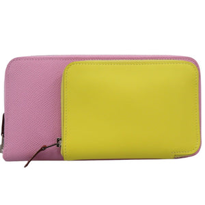 新品同様 エルメス ヌーヴォー トゥー ゴー ジップ ショルダーウォレット 長財布 B刻印 モーヴシルベストル ライム キュイーブル  長財布 ヴォーエプソン ヴォースイフト【中古】HERMES